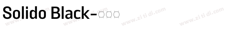 Solido Black字体转换